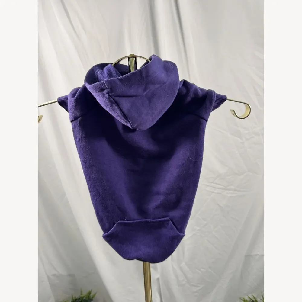 Zack & Zoey Purple Fleece Dog Hoodie Size Medium Cozy Warm Winter Pet Sweatshirt
